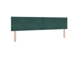 Cabeceira Estofada Verde Escura Vidaxl Verde Madeira De Faia Maciça (200cm)