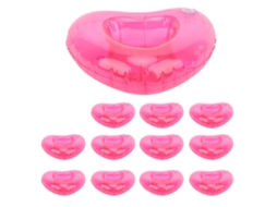 Mali 12pcs Suporte para Copo Inflável Reutilizável em Forma de Coração para Piscina Verão