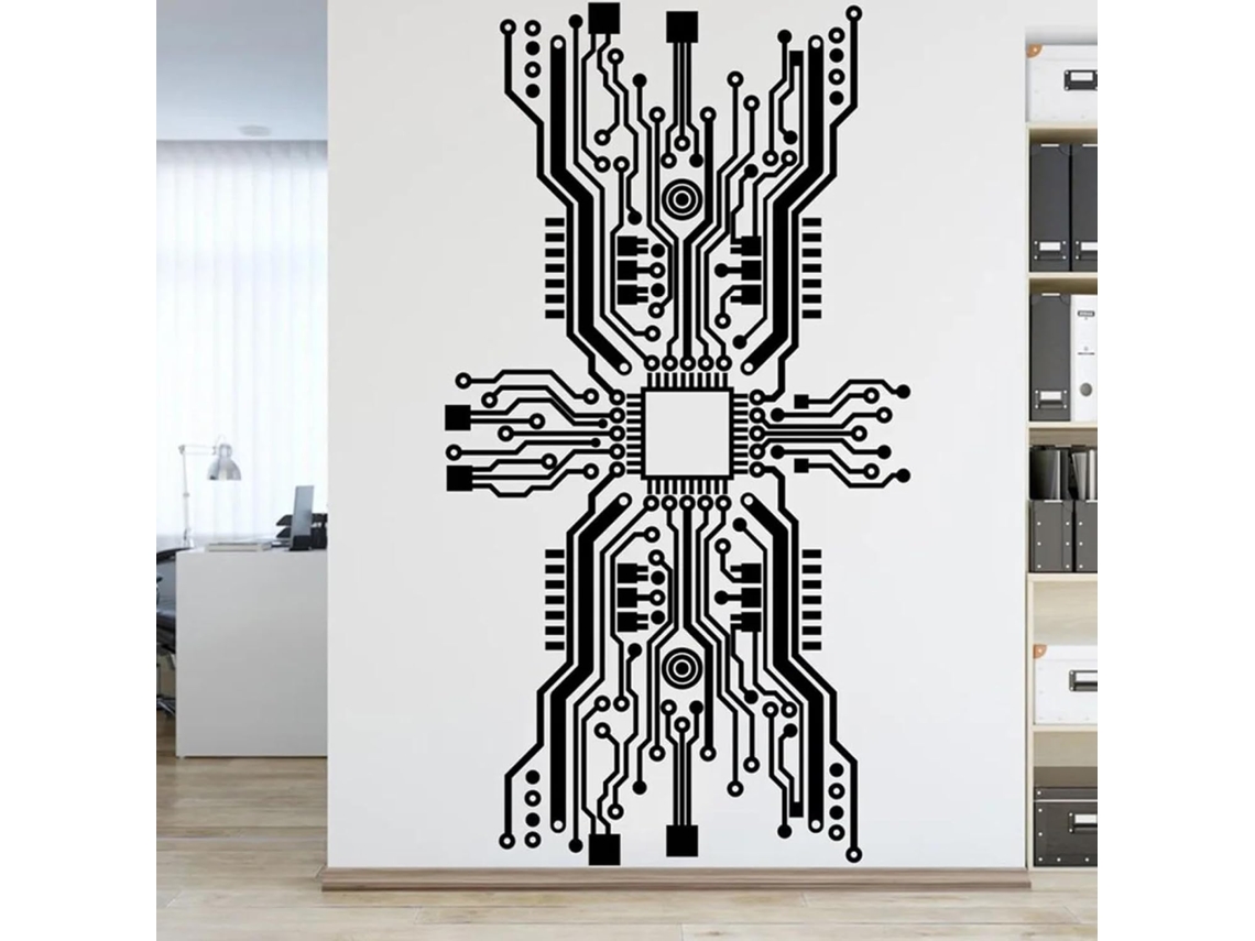 Ciência da Computação, Software, Ciência, Adesivos de Parede, Tecnologia de Placas de Circuito Impresso, Escritório, Jogadores, Sala de Jogos, Decoração de Interiores