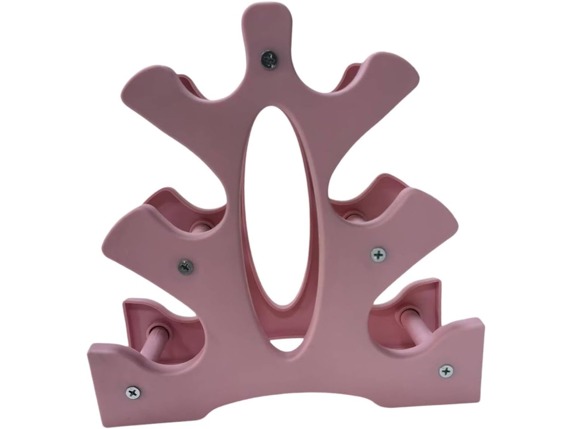 Suporte Para 6 Halteres, 3 Níveis, Feito De Polipropileno Resistente