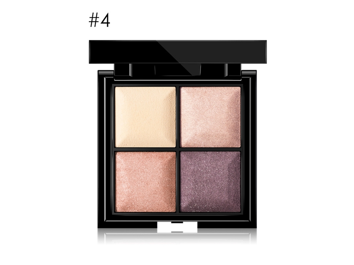 Paleta De Sombras De Olho Mate Glitter 4 Cores 4 Impermeável Sunflare