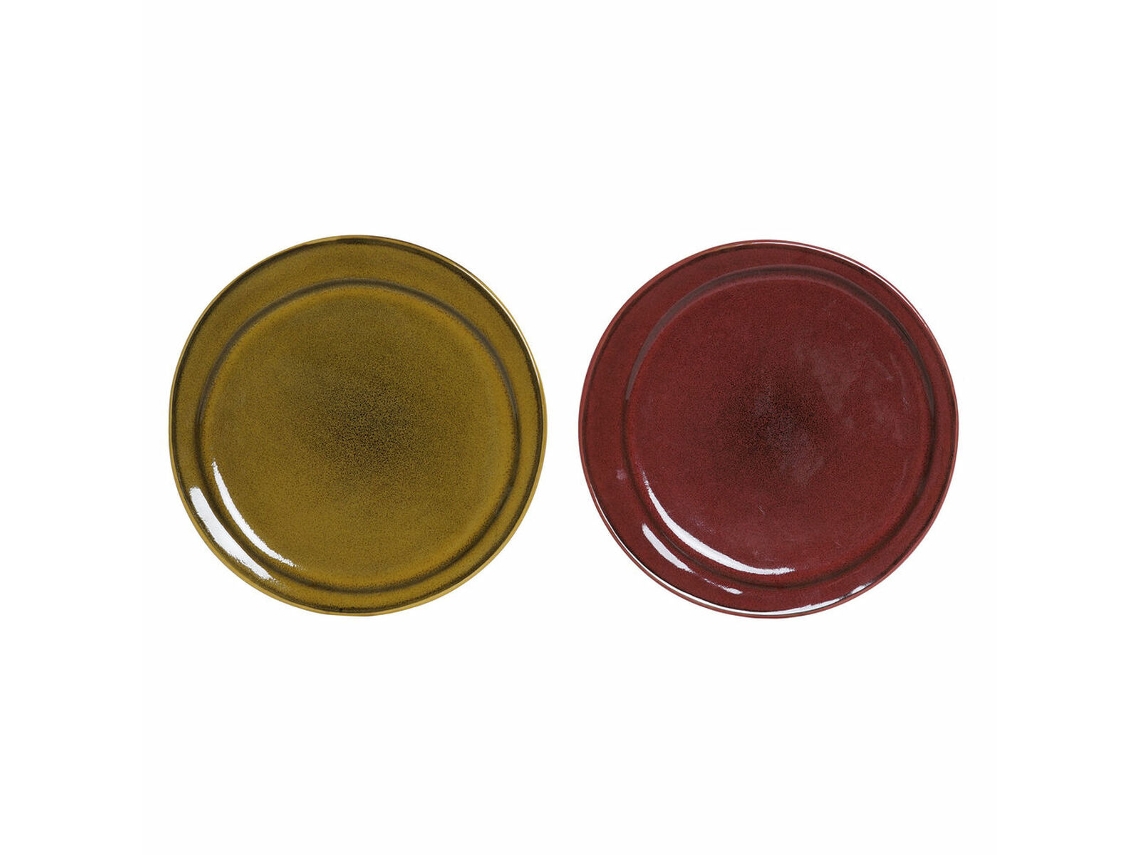 Sousplat Dkd Home Decor Grés (21.4 X 21.4 X 2 Cm) (2 Pcs)