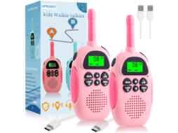 Walkie Talkies Para Crianças, Pacote Com 2 Walkie Talkies Recarregáveis Para Crianças, Zqkla Brilvibera