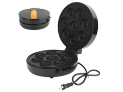 Máquina de mini donuts com superfície antiaderente faz 8 donuts 1400w ideal para café da manhã e sobremesas