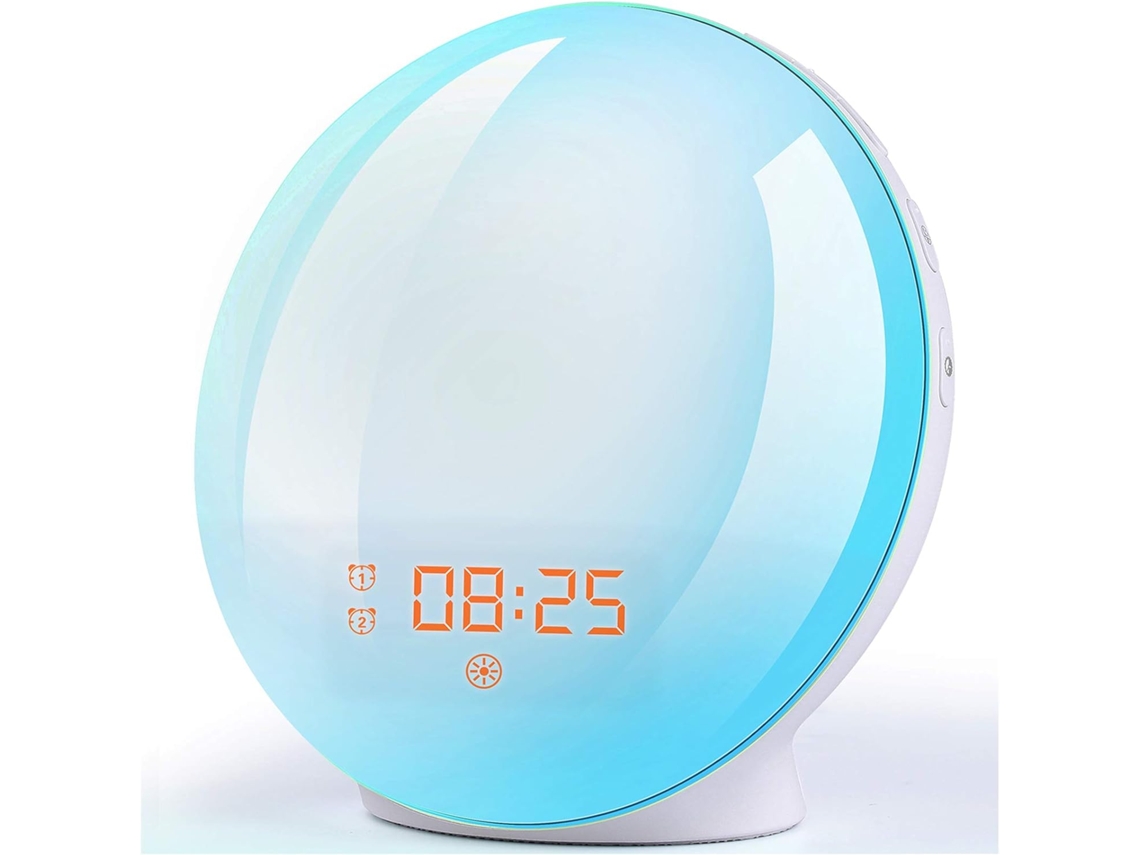 Despertador Sunrise Wake Up Light 7 Cores Lâmpada Atmosfera Aquaforge