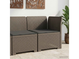 Vidaxl Sofá De Jardim 1 Lugar Com Almofada Look Rattan Pp