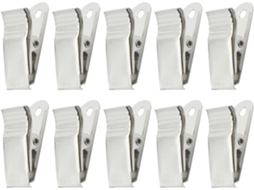 100 Peças De Presilhas Metal Prateado Para Crachás
