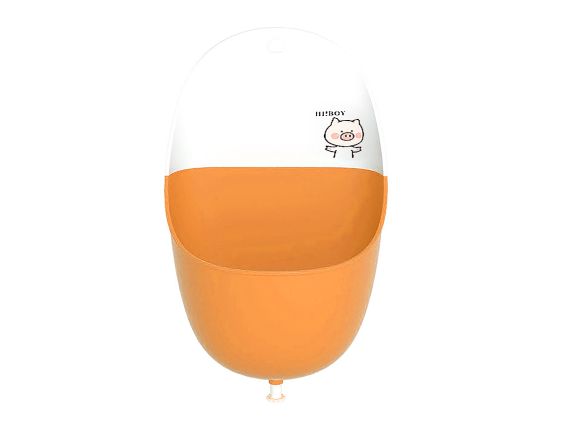 Mali urinol para Bebê Menino Leve Portátil Dobrável Capacidade Prática Pp Tpr Estilo Cartoon Laranja Porco