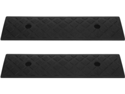 Rampa De Acesso Para Carros Em Borracha Resistente, 2 Peças, 3 Cm, Preta, Antiderrapante.