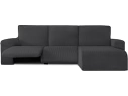 Capa de Chaise Longue Relax Direita EYSA Premium Jaz Tecido Multielástico (360 x 120 x 120 cm - Poliéster e Algodão - Gris Oscuro)