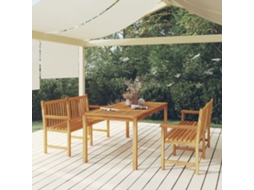 Pcs Conjunto De Jantar Para Jardim Madeira De Teca Maciça Dkd Home Decor