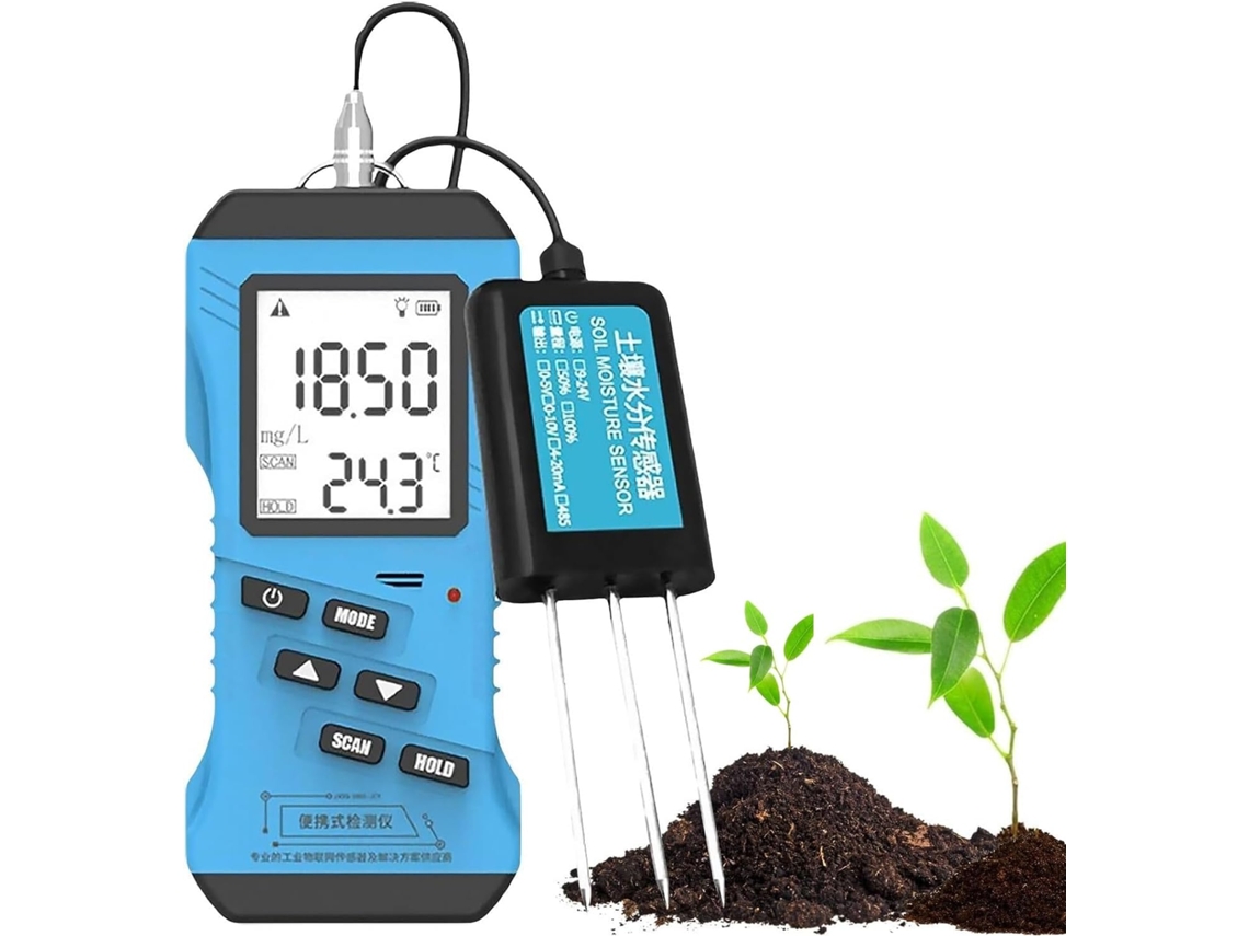 Medidor Digital De Umidade Do Solo, Testador Água Para Plantas Com Visor Lcd, Ph Npk Ec Jardim, Fazenda, Em