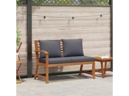 Maison Exclusive - Banco De Jardim 114,5 Cm Com Almofadão Cinzento-escuro Acácia