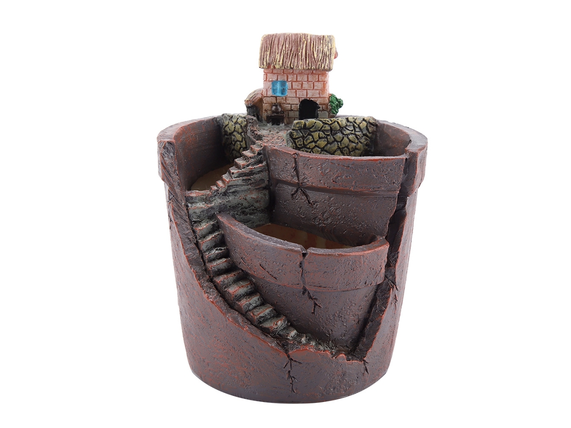 Vaso de Resina em Forma de Casa para Suculentas, Decorativo para Jardim e Mesa Primerox