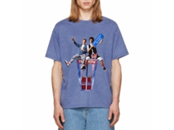 Rockinstone Bill And Ted Should Be Here Heather Light Blue Adult T-shirt Size:xl