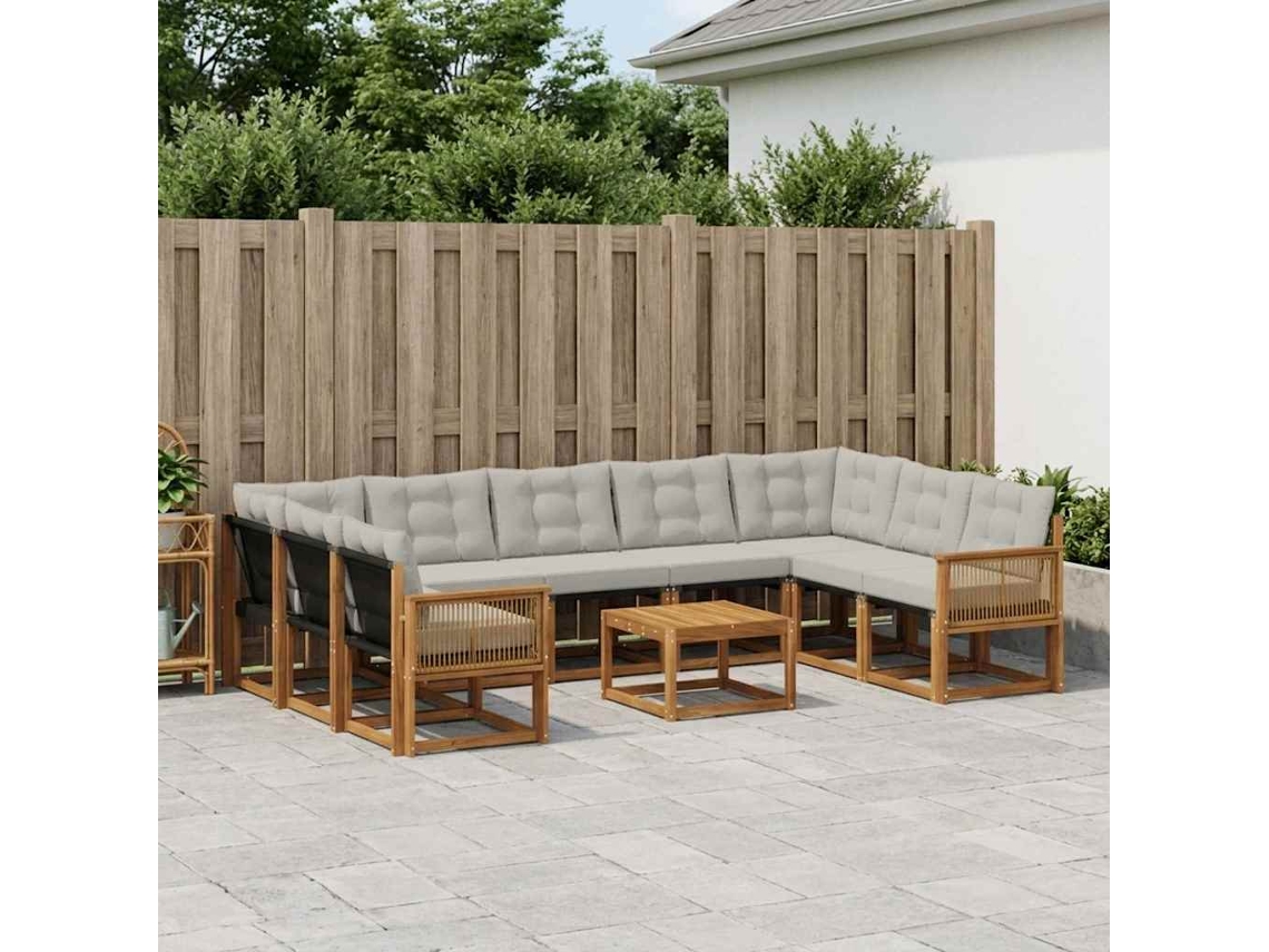 Vidaxl Conjunto De Sofás Para Exterior 10 Unid.