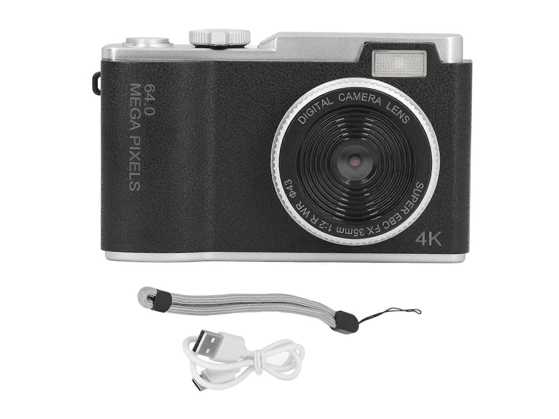 Máquina Fotográfica Digital Compacta 48mp 1080p Com Ecrã De 2,4 Polegadas E Zoom 16x