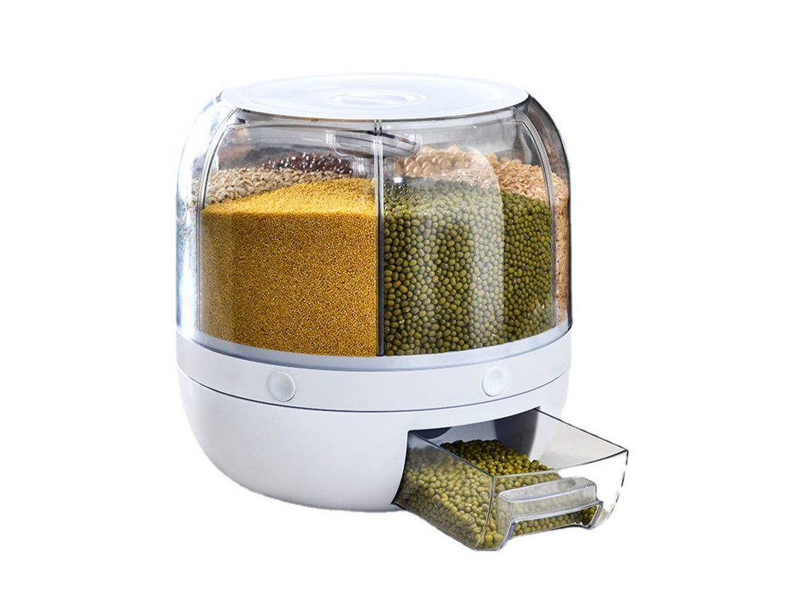 Caja De Armazenamento De Grãos Selada Rotatória Para Arroz Resistente À Umidade E Insetos 27x27cm