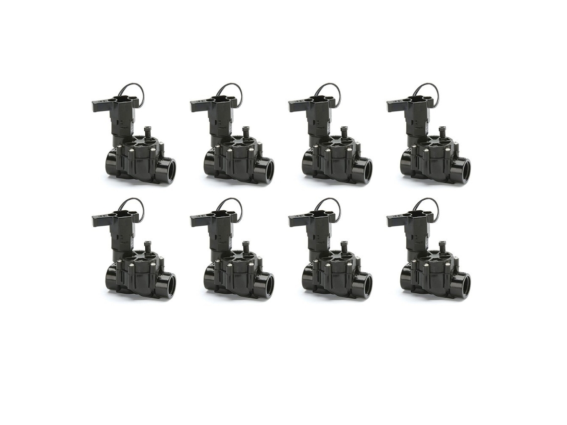 100-DV 24V 1 Válvula solenóide RAIN BIRD (pacote com 8 unidades) Válvula solenóide de irrigação RAIN BIRD modelo 100-DV. 1 fio fêmea. Usado em