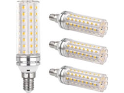 Lâmpada Led, 4 Unidades, Base E14, 12w, 100w, 220-240v, 6000k, 1200lm, Intensidade Regulável