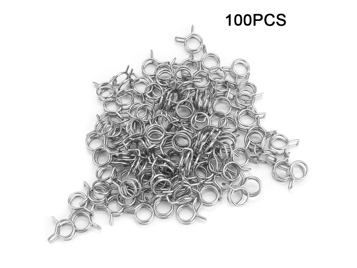 Conjunto De 100 Abraçadeiras De Mangueira Duplas Em Aço Inoxidável Laxiscreed Para Focalizações Seguras