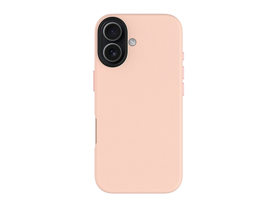 Capa Kzdoo Para Iphone 17 Magsafe Em Pu Pc À Prova De Choque - Rosa