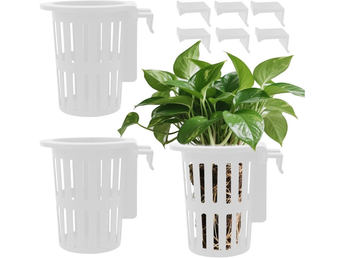 Vaso para Aquário com Gancho e Ventosa, Ornamentos Aquáticos para Propagação, Habitat, Ambientes Internos, Jardim, CHABERLU