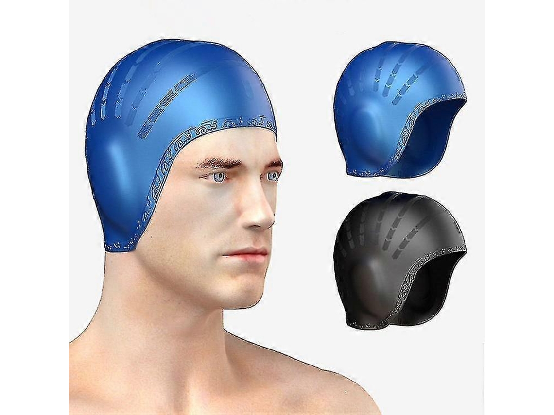 Omni-gorra De Natación Impermeável Para Adultos Com Proteção Auricular De Silicone Flexível Zekai Para Piscina E Praia Rojo Naranja