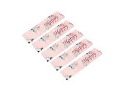Faixa Aniversário Menina Flor Estilo Elegante Poliéster 5 Unidades