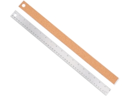 Réguas De Aço Inoxidável De Duas Peças Com Base De Cortiça Antiderrapante, Gravadas Com Precisão, Le