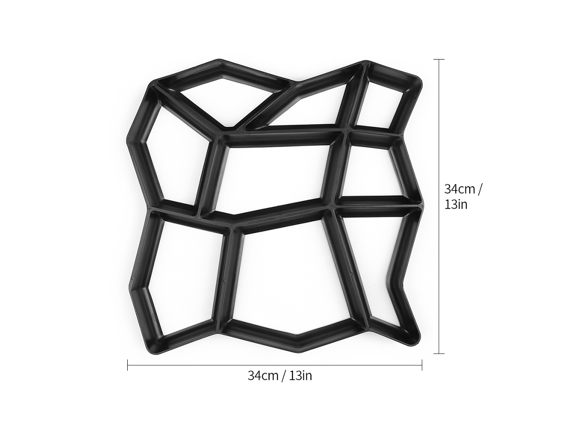 Molde Reutilizable Para Borde De Camino Con Diseño De Piedra De Hormigón Para Patios Y Jardines Diy