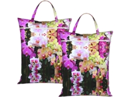 Saco De Roupa Suja Para Viagem Com Estampa De Orquídeas, Com Zíper