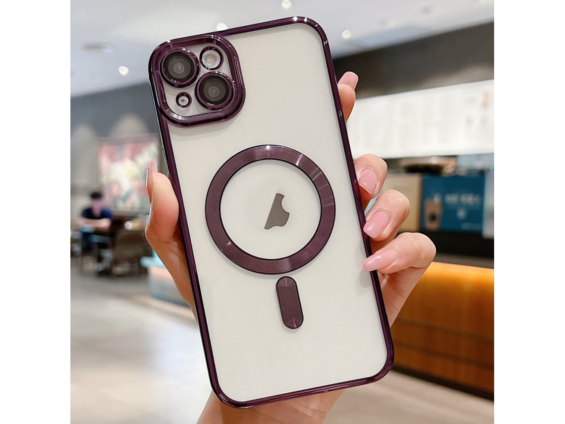 Capa Para Iphone 14 Plus - Revestimento Eletroplástico - Tecnologia Magsafe
