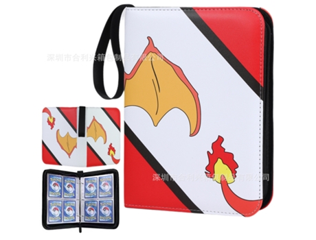 Álbum Pokémon Tcg V Reel Em Couro Pu Com Zíper | 400 Cartas | Hlx 045