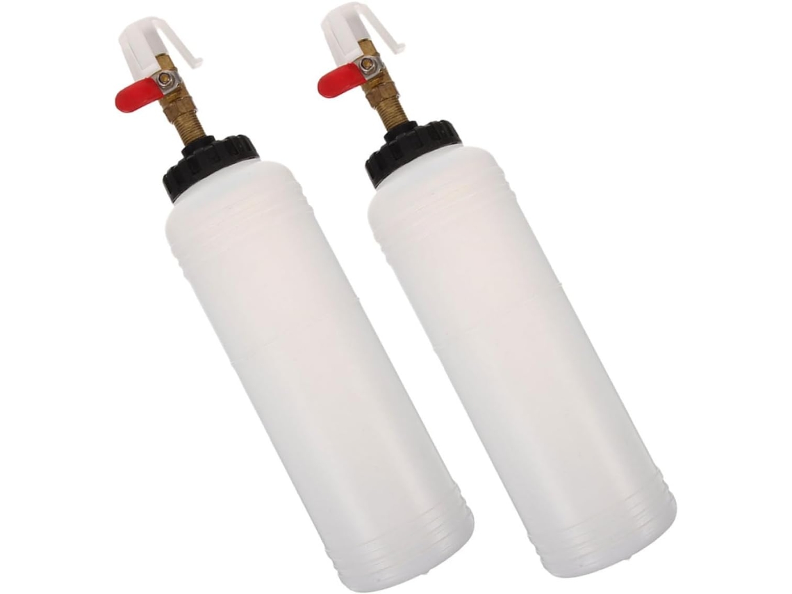 Kit de ferramentas com bomba de vácuo para Freios Sangria, composto por 2 peças de plástico e metal.