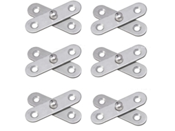Conjunto De 6 Dobradiças Giratórias Para Portas Com Abertura De 360 Graus, Em Aço Inoxidável, Adequadas Para Ou Janelas Residenciais