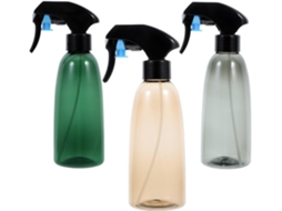 Kit de 3 Borrifadores Inoomp de Névoa Fina, 320 Ml, Transparentes, À Prova de Vazamentos, Recarregáveis, para Regar CHABERLU