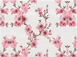 Colcha de Flanela com Estampa Flor Cerejeira Macia e Quentinha 203 X 152 Cm, Macio, Quente, Ideal para Quart