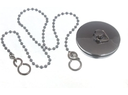 Conjunto Completo De 3 Tampões De Lavatório Cromados De 44 Mm Com Corrente Para Instalação Faça Você Mesmo.