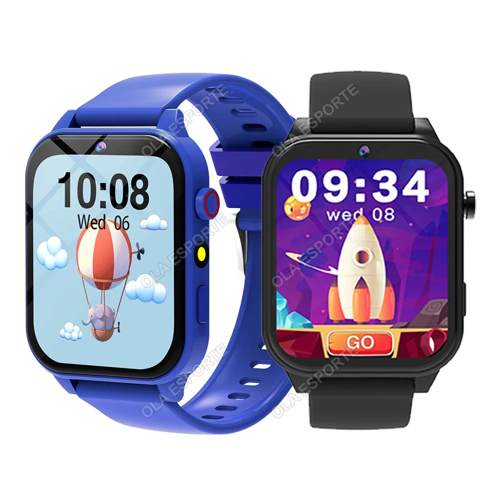 Smartwatch Infantil com Tela Sensível Ao Toque Hd, Câmera, Monitoramento do Sono, Despertador e Calculadora. MDUG (1 Preto, 1 Azul)
