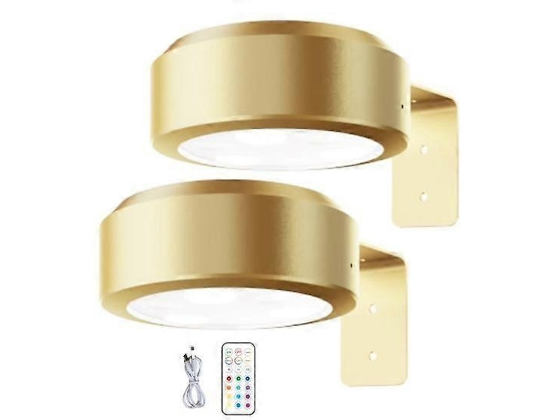 Aplique Semi Fio com Controle Remoto e 13 Núcleos RGB BRILVIBERA (Dourada)