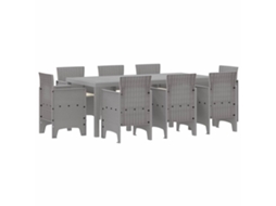 Maison Exclusive - Conjunto De Jantar Para Jardim 9 Pcs Cinzento-claro