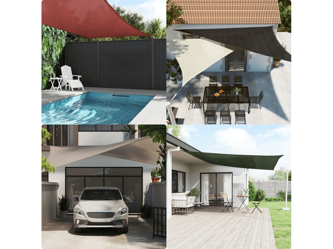Para sol Estilo Vela 160 G/m² 2,5x5 M Pead Castanho MAISON EXCLUSIVE