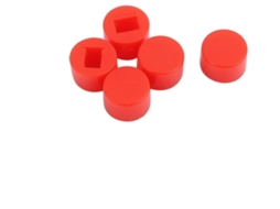 Conjunto de 5 protetores de botões táteis vermelhos, 5,8 mm CHABERLU