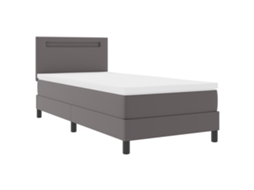 Conjunto 1 Cama De Quarto Vidaxl Cinzento Couro Sintético (90 X 190 Cm)