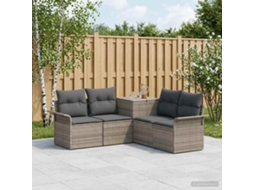 Vidaxl Conjunto De Sofás 5 Unid. Cinza E Cinza Escuro