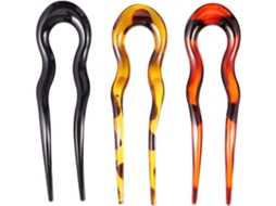 Fita Para Cabelo Em Forma De U, 3 Peças, Esqueleto De Tartaruga E Francesa Para Coque