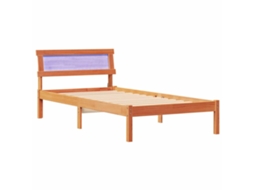 Estrutura da Cama com Cabeceira Marrom Cera 75x190 cm MAISON EXCLUSIVE