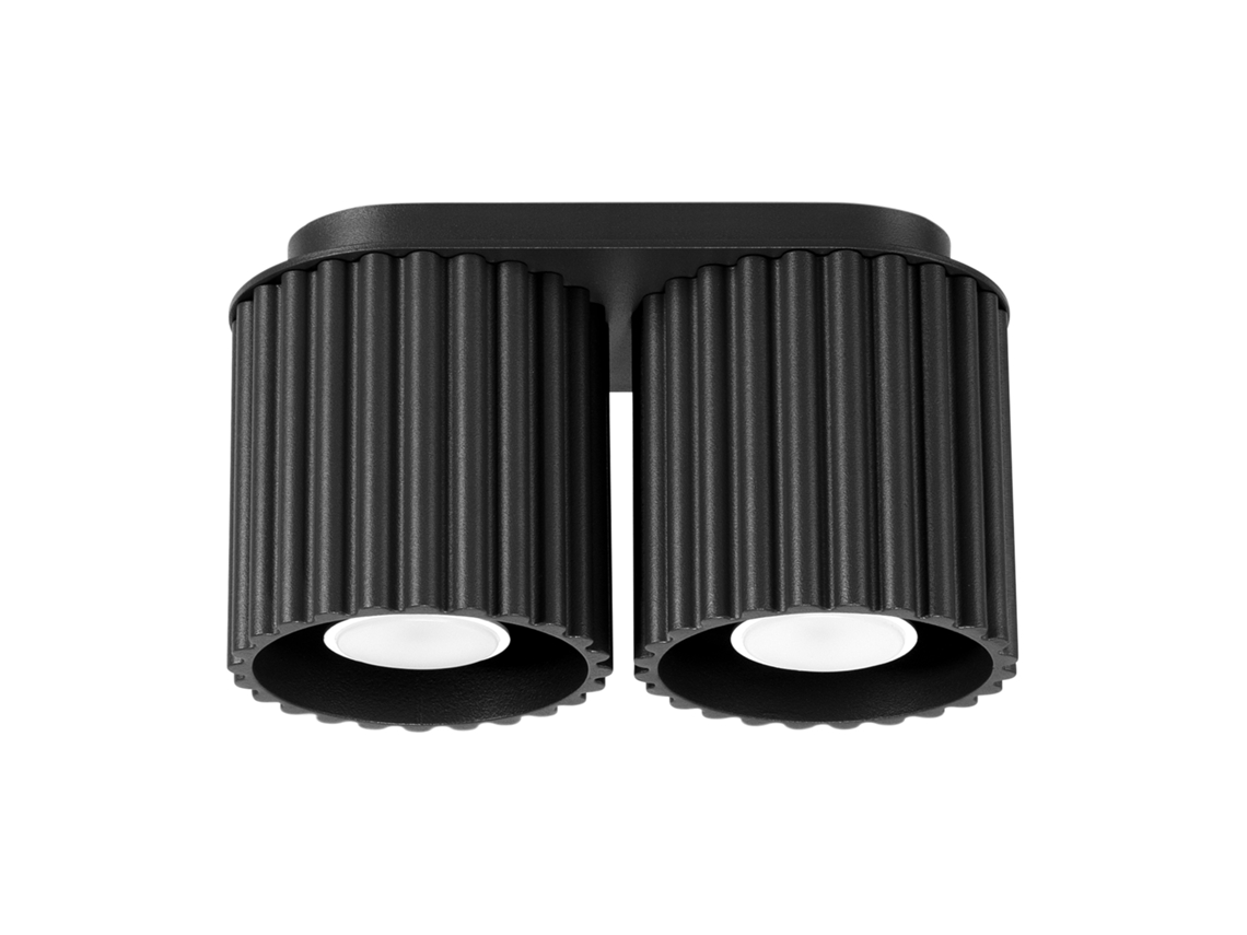 Candeeiro De Teto Aura De Alumínio Preto 12x21x10cm Sollux Lighting