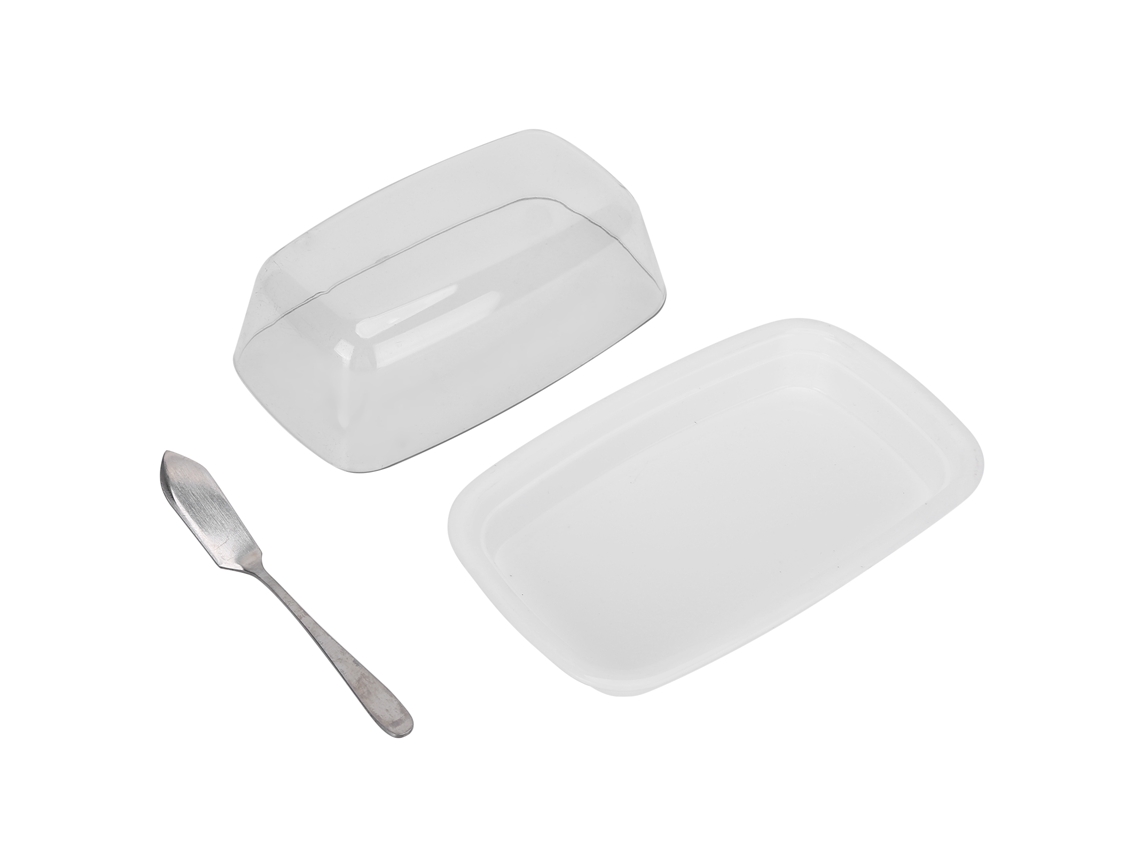 Bandeja de Armazenamento de Manteiga com Tampa Grande Curva